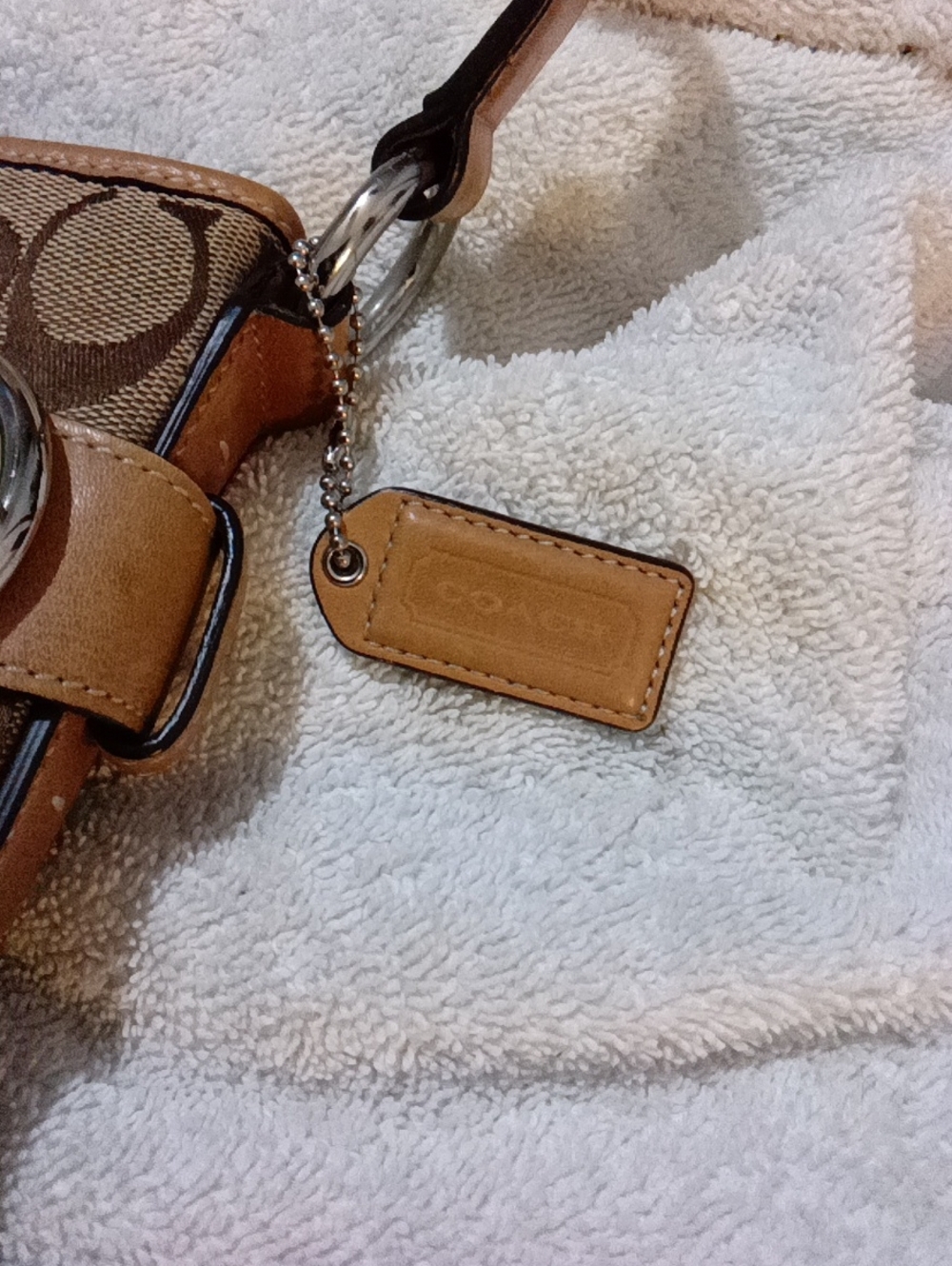 Coach Vintage SOHO HOBO Canvas Leather Buckle Bag CREED-K05M-3577 - Picture 6 of 8